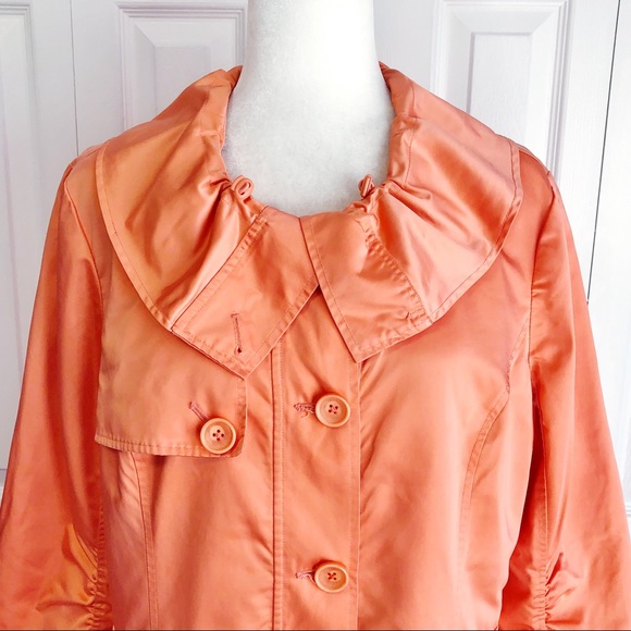 Inspired Style Peach Button Down Ruched Sleeve Jacket 16 - Picture 2 of 16